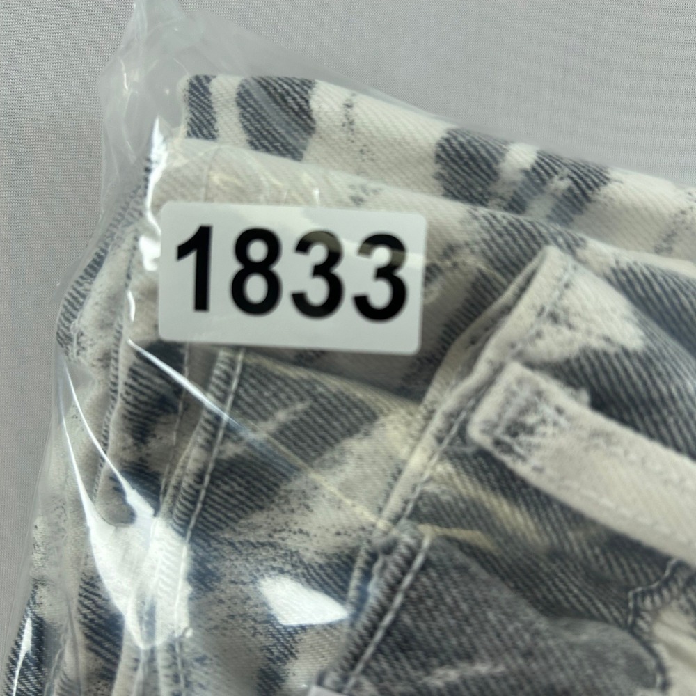 AGOLDE Lyonne Jeans Womens 30 Quiver Black Zebra Print Wide Leg High Rise NWT - Picture 11 of 11